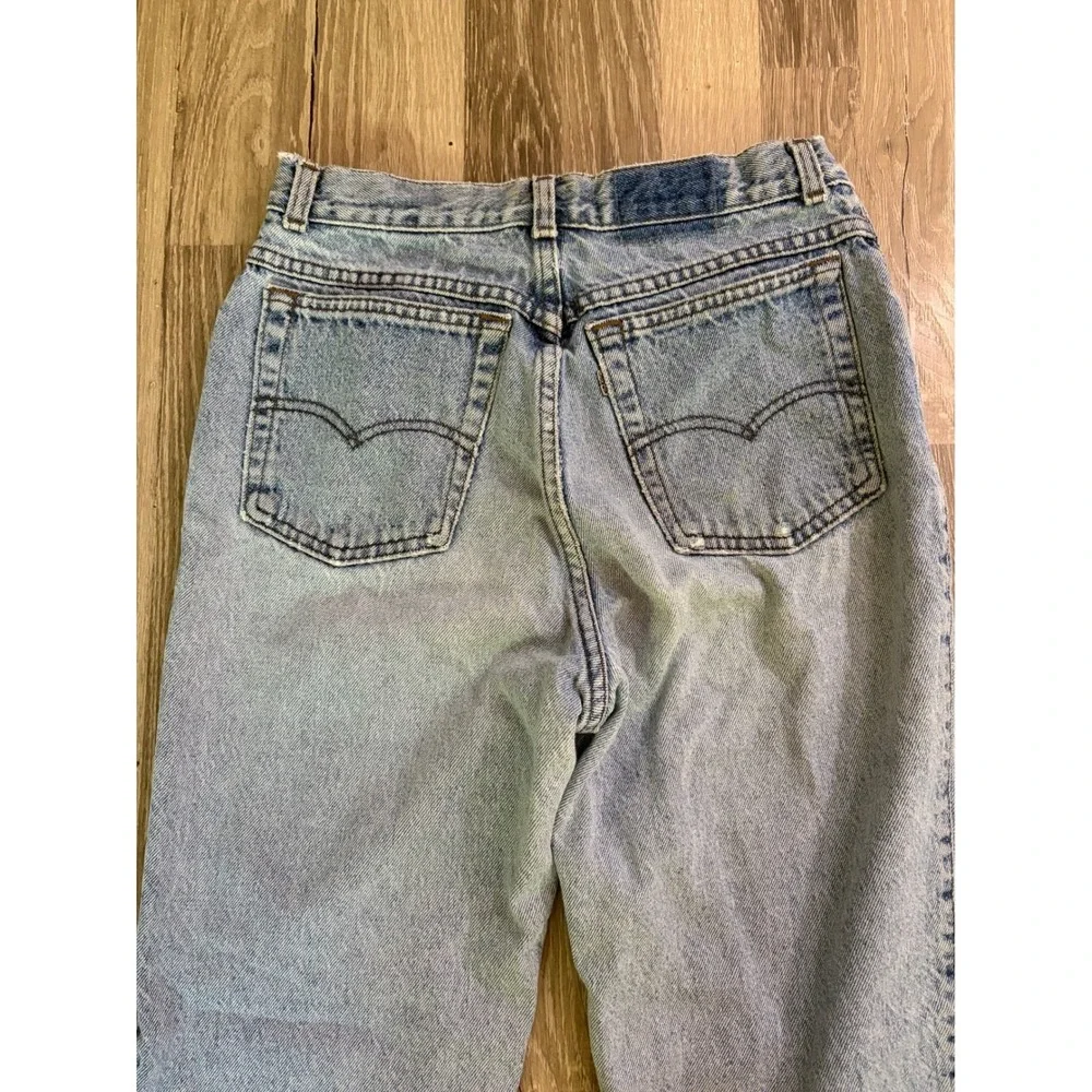 Vintage Levi's Jeans White Tab Men 26x29 Light Wash Tapered USA 90s‎ Rare READ